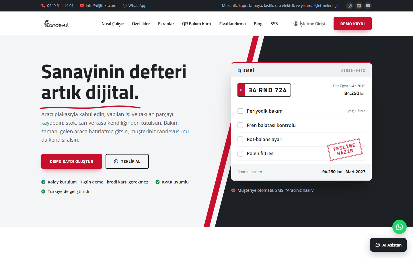 Randevul ana sayfası